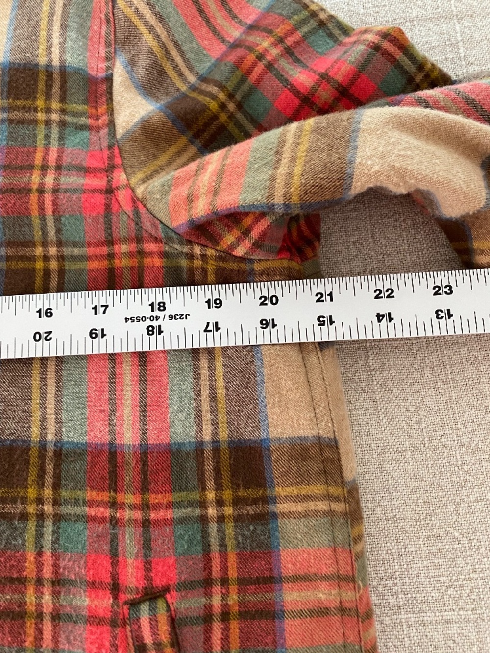 LL Bean Scotch Plaid Flannel Sherpa-lined Hoodie Jacket - Size S - Picture 5 of 15